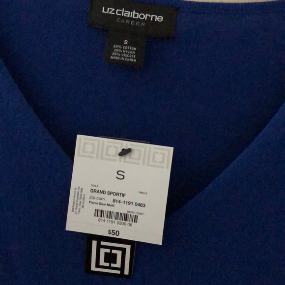 Liz Claiborne Career V-neck Top New - Picture 2 of 4